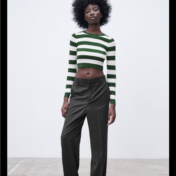 Zara Cropped ribbed knit sweater. Size M - Picture 11 of 11